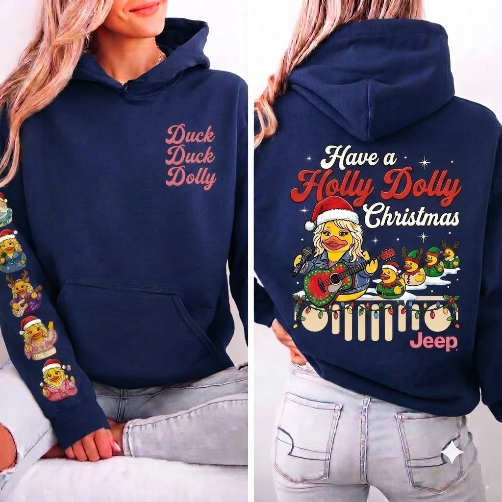 Duck Duck Dolly Christmas Hoodie