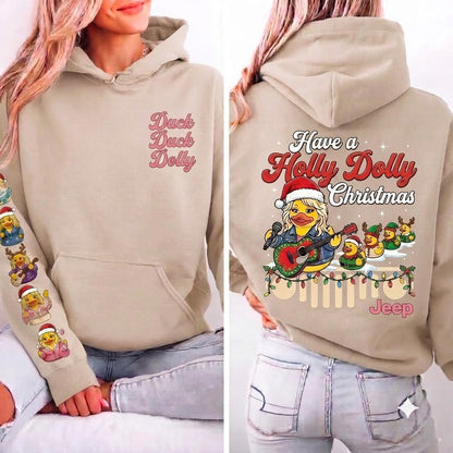 Duck Duck Dolly Christmas Hoodie