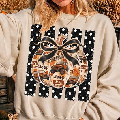 Polka Dot Jeep Pumpkin T-shirt Hoodie Sweatshirt