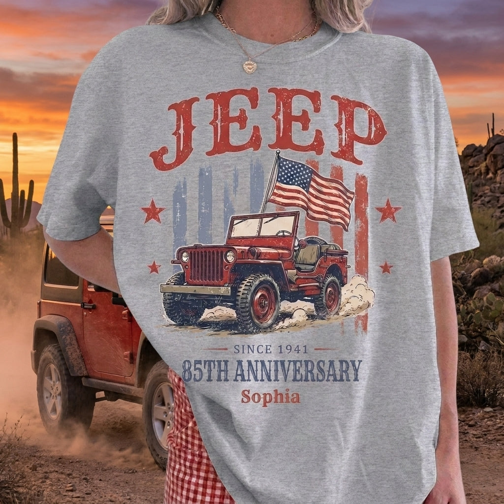 Jeep 85th Anniversary V5 Personalized T-Shirt