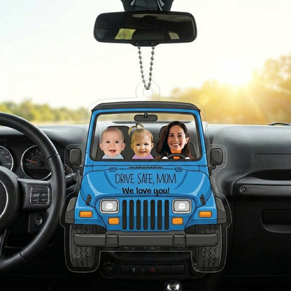 Drive Safe Daddy/Mommy V2 Personalized Acrylic Car Hanging
