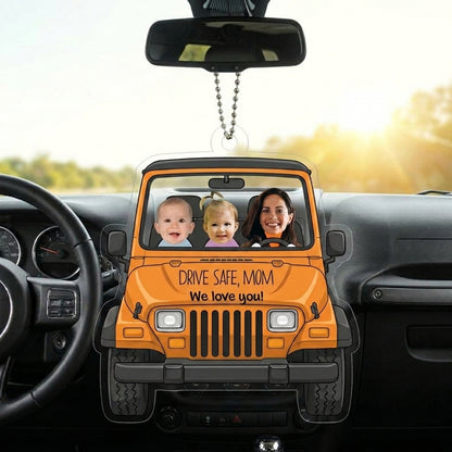 Drive Safe Daddy/Mommy V2 Personalized Acrylic Car Hanging