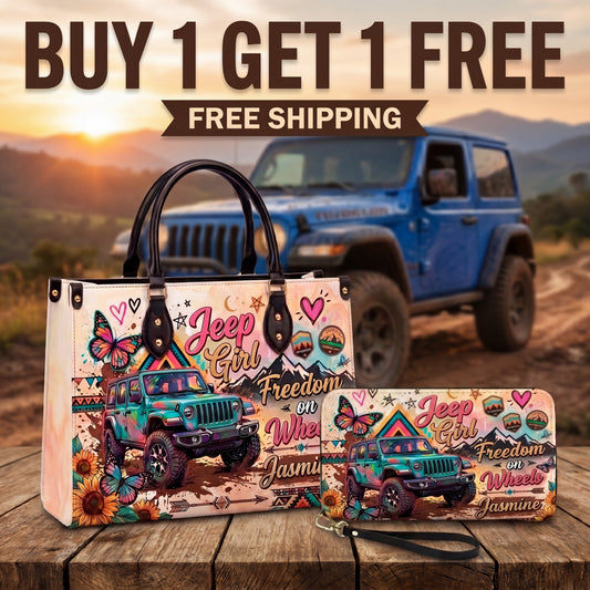 [Free delivery] Freedom On Wheels Personalized Leather Bag + FREE Wallet