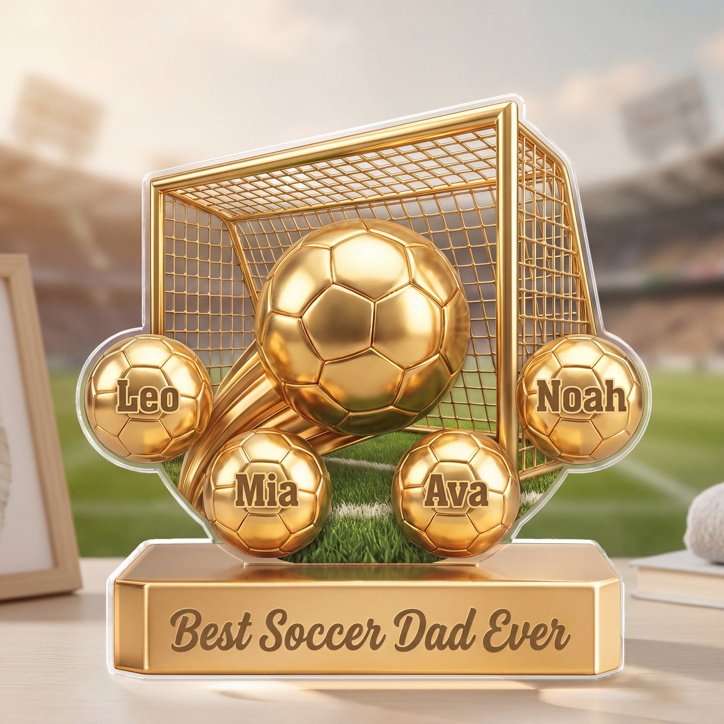 Best Dad Ever Sport Collection Personalized Custom Acrylic Plaque