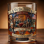 250th Anniversary America Personalized 11OZ Round Whiskey Glass