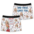 Back Off This Is My Hot Dog Personalized Face Boxer Briefs