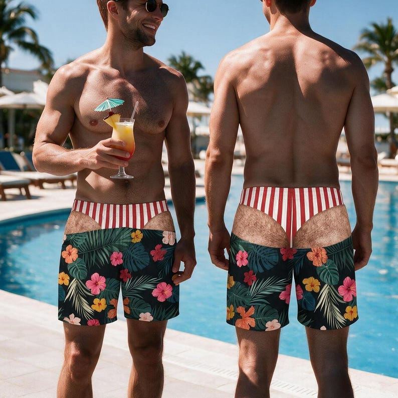 Funny Men's Beach Shorts