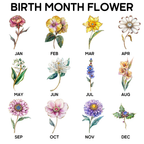 [Free delivery] Birth Month Flower Personalized Beach Bag