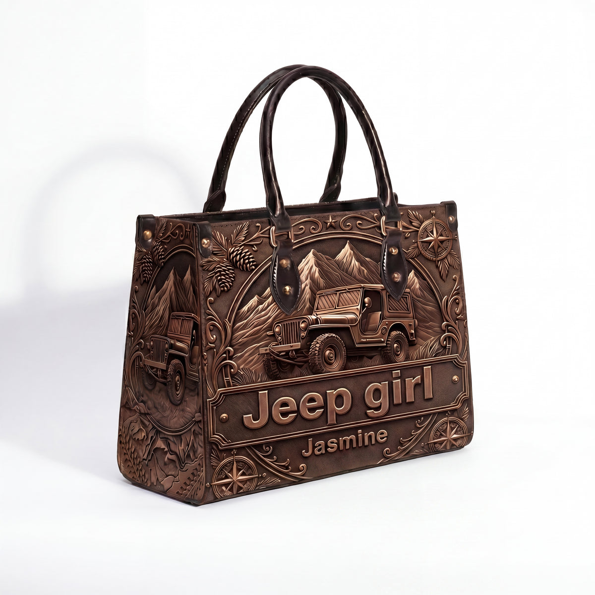 Jeep Girl Personalized Leather Bag