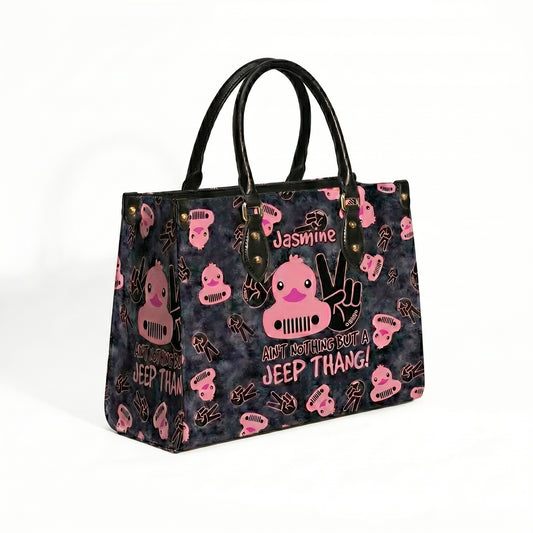 Jeep Thang Personalized Leather Bag + Free Matching Wallet