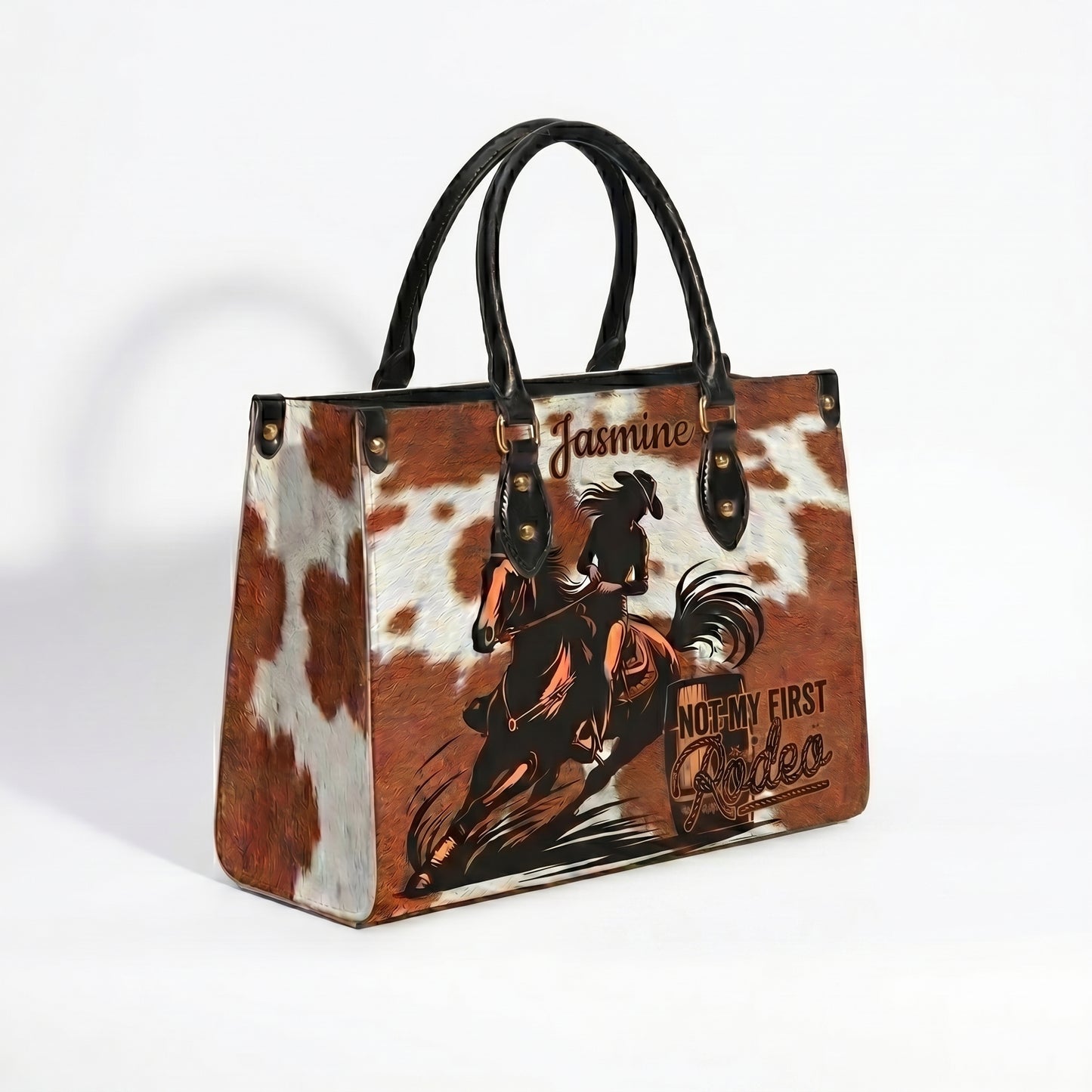 Not My First Rodeo Personalized Leather Bag