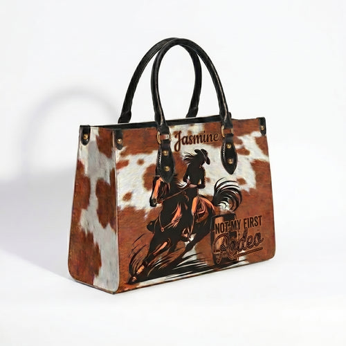 Not My First Rodeo Personalized Leather Bag