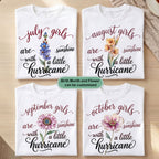 [Free delivery] Birth Month Flower Personalized T-Shirt