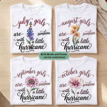 [Free delivery] Birth Month Flower Personalized T-Shirt