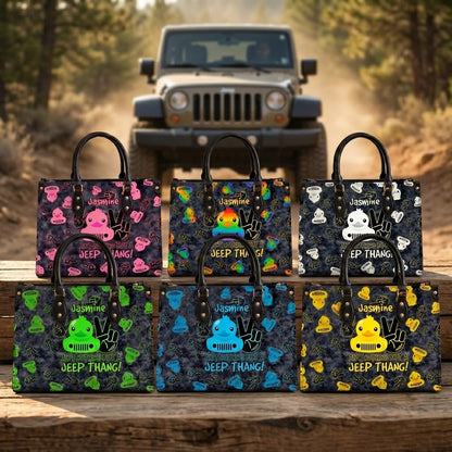 Jeep Thang Personalized Leather Bag + Free Matching Wallet