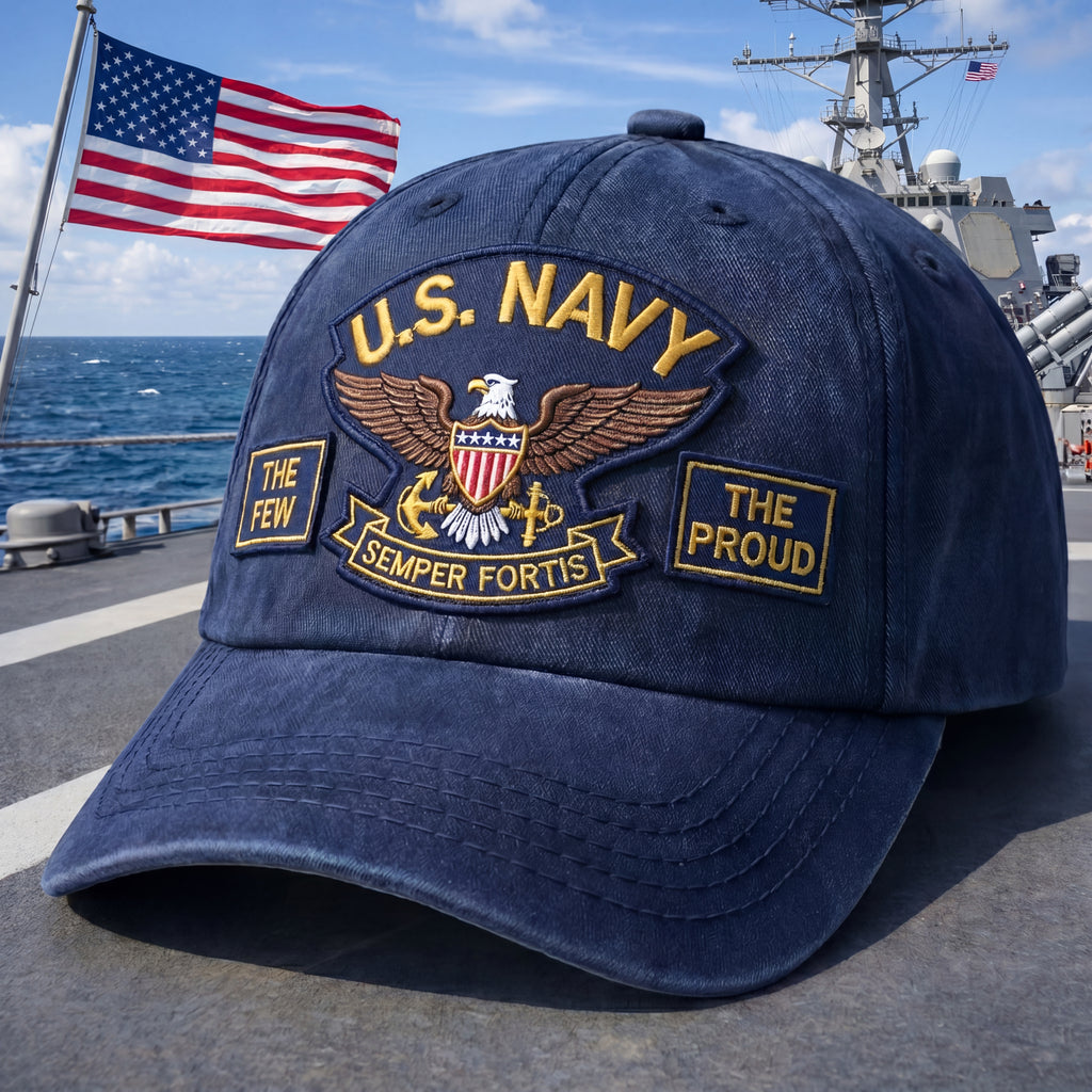 US Navy The Proud Wash Denim Cap