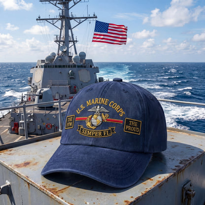 US Marine The Proud Wash Denim Cap