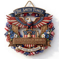 USA 250th Anniversary Wreath Personalized Custom Door Sign