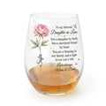 To My Beloved Daughter-in-Law Personalized 15OZ Clear Wine Glass