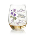 To My Daughter You Are My Sunlight  Personalized 15OZ Clear Wine Glass