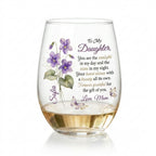 To My Daughter You Are My Sunlight  Personalized 15OZ Clear Wine Glass