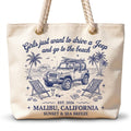 Girls Just Want To Drive A Jeep Personalized Beach Bag