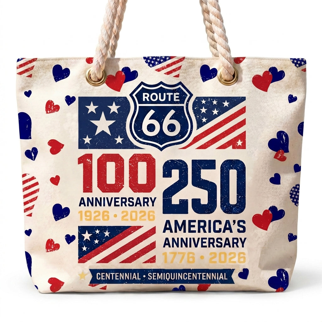 [Free delivery] Route 66 100 Years Anniversary Beach Bag