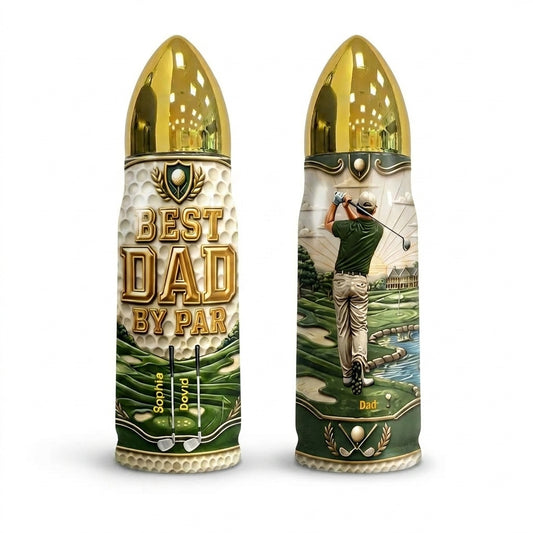[Free Delivery] Best Dad By Par Personalized Bullet Tumbler