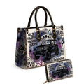 Wild Hearts Driving Jeep Personalized Leather Bag + Free Wallet