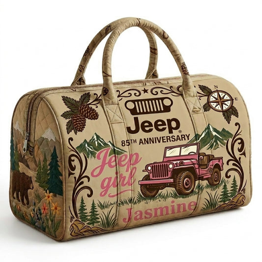 85th Anniversary Jeep Personalized Quilted Pillow Bag