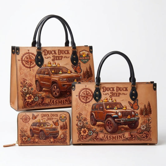 Duck Duck Jeep Personalized Leather Bag + FREE Wallet