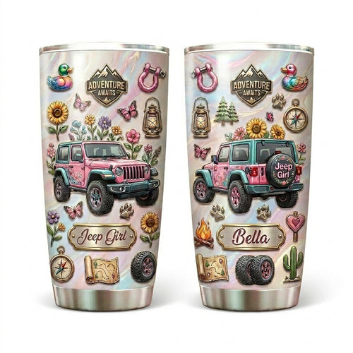 Jeeping Is My Therapy Personalized Tumbler 20oz