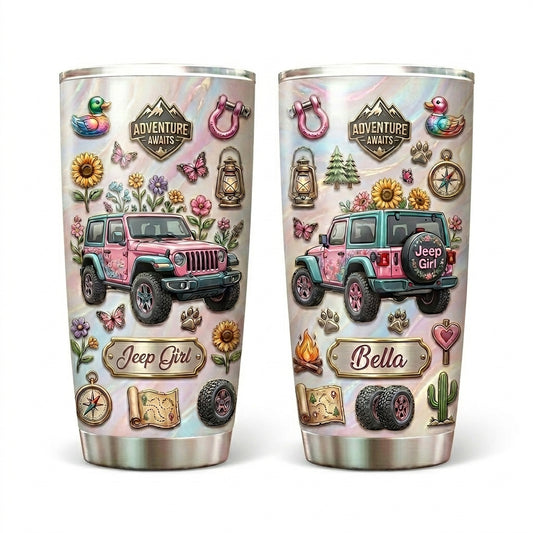 Jeeping Is My Therapy Personalized Tumbler 20oz