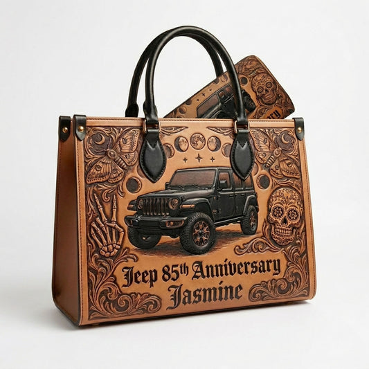 Jeep 85th Anniversary V5 Personalized Leather Bag + Free Wallet