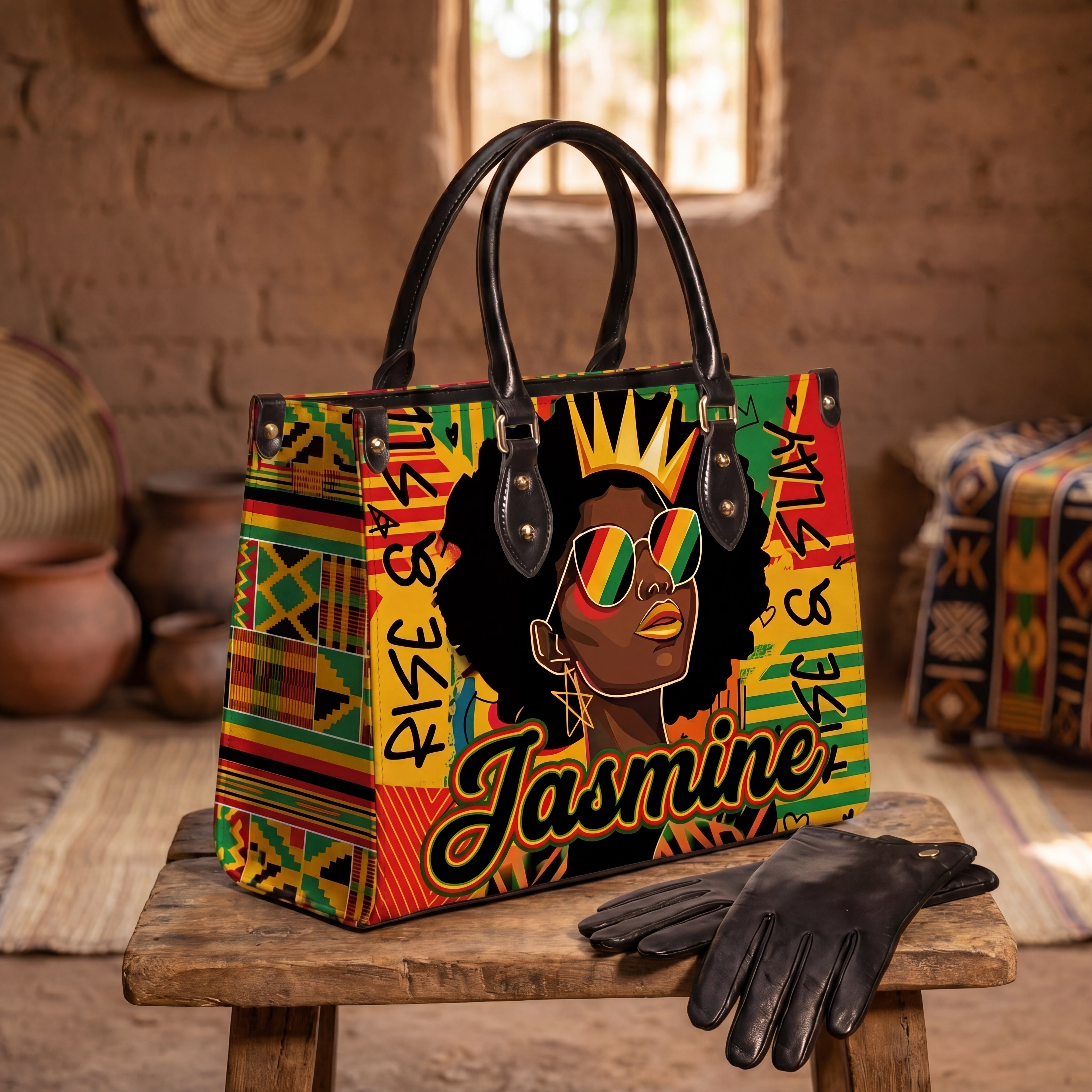Rise And Slay Personalized Leather Bag
