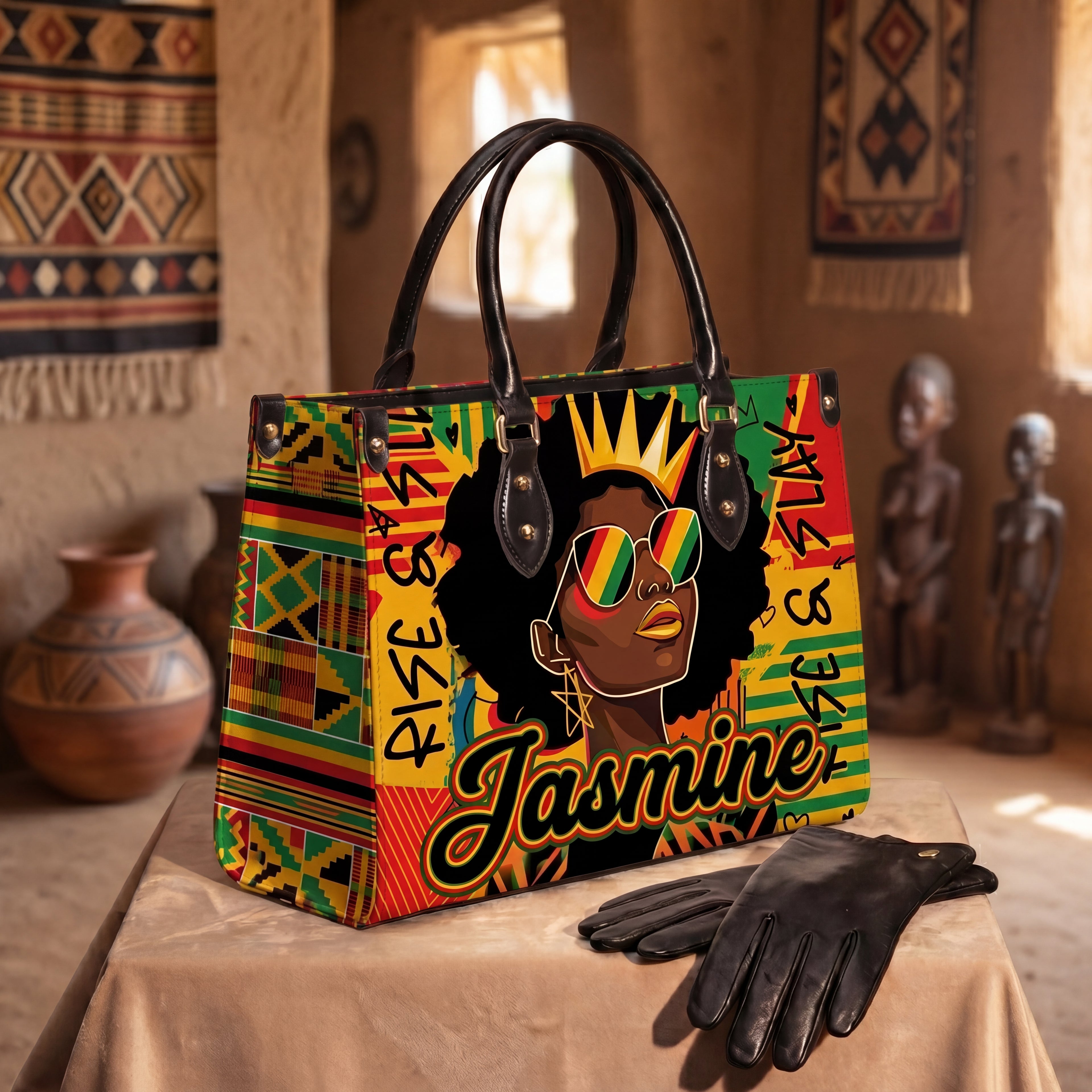 Rise And Slay Personalized Leather Bag