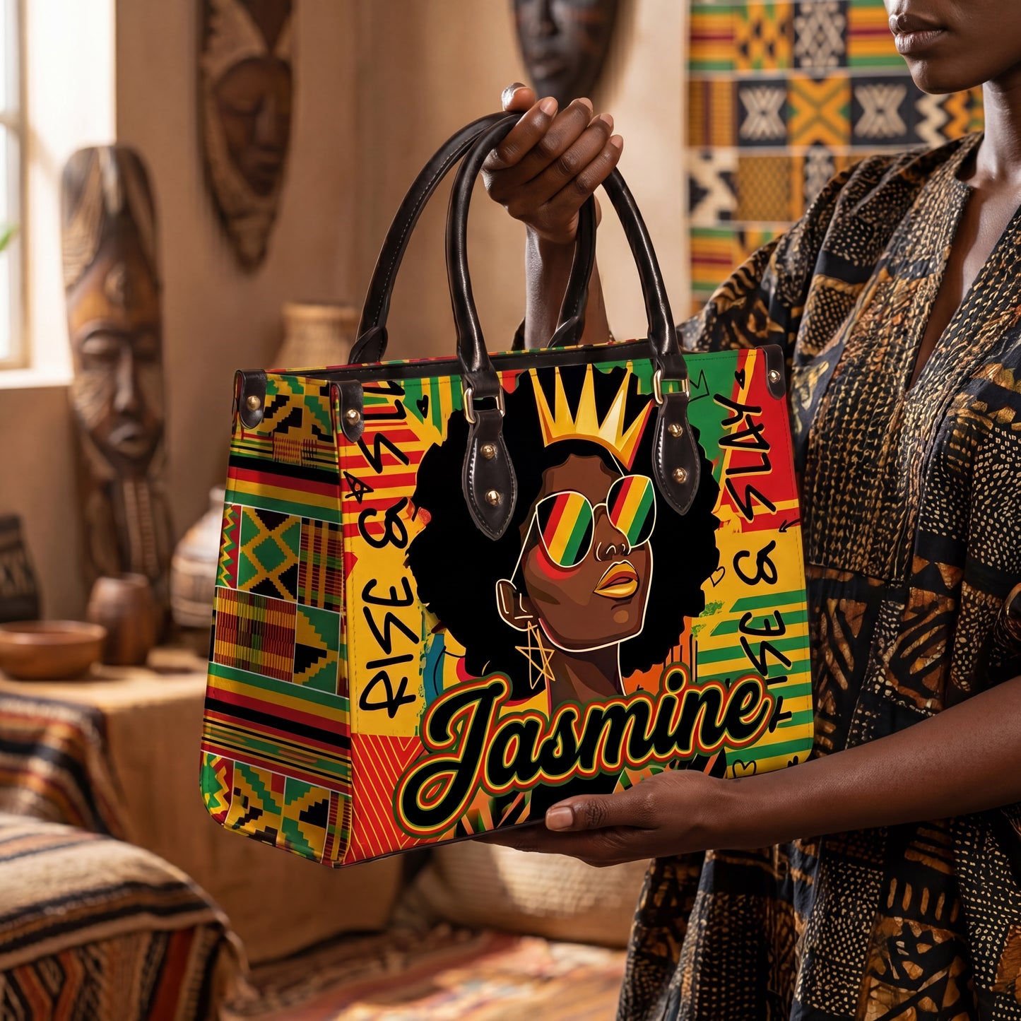 Rise And Slay Personalized Leather Bag