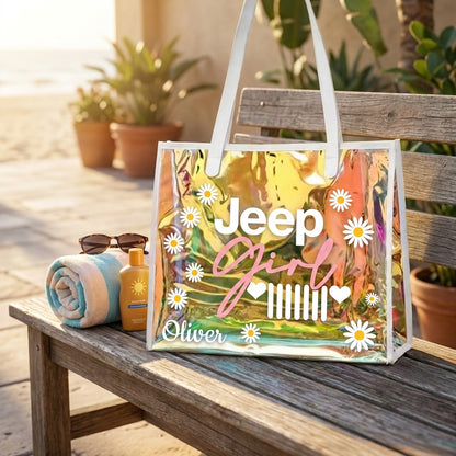 Jeep Girl Personalized Holographic Tote