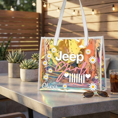 Jeep Girl Personalized Holographic Tote