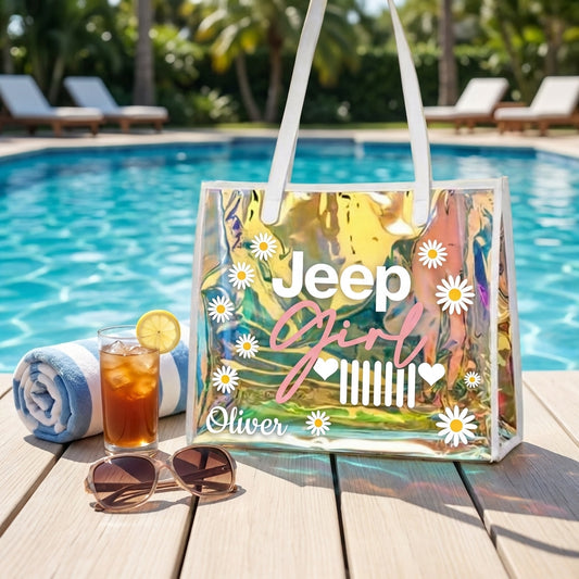 Jeep Girl Personalized Holographic Tote