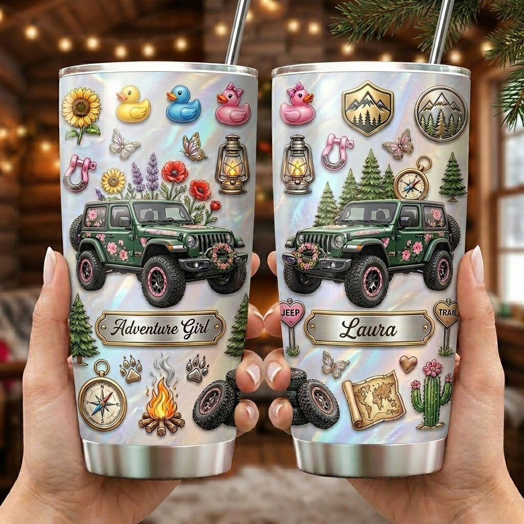 Jeep Life Beautiful Life Personalized Tumbler 20oz