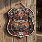 United States 250th Anniversary Jeep Route 66 Custom Door Sign