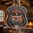 United States 250th Anniversary Jeep Route 66 Custom Door Sign