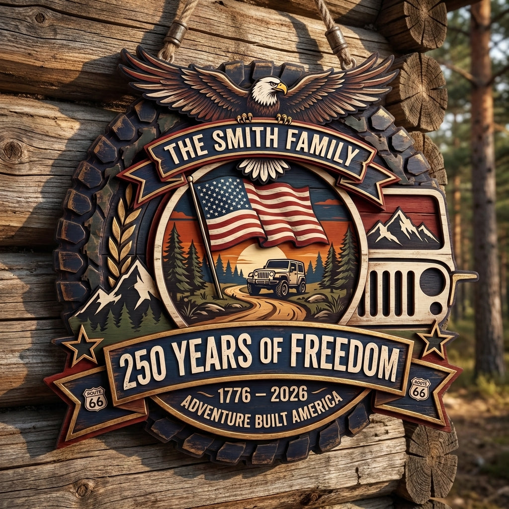 Adventure Built America Personalized Custom Door Sign