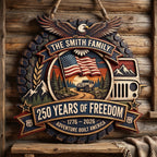 Adventure Built America Personalized Custom Door Sign