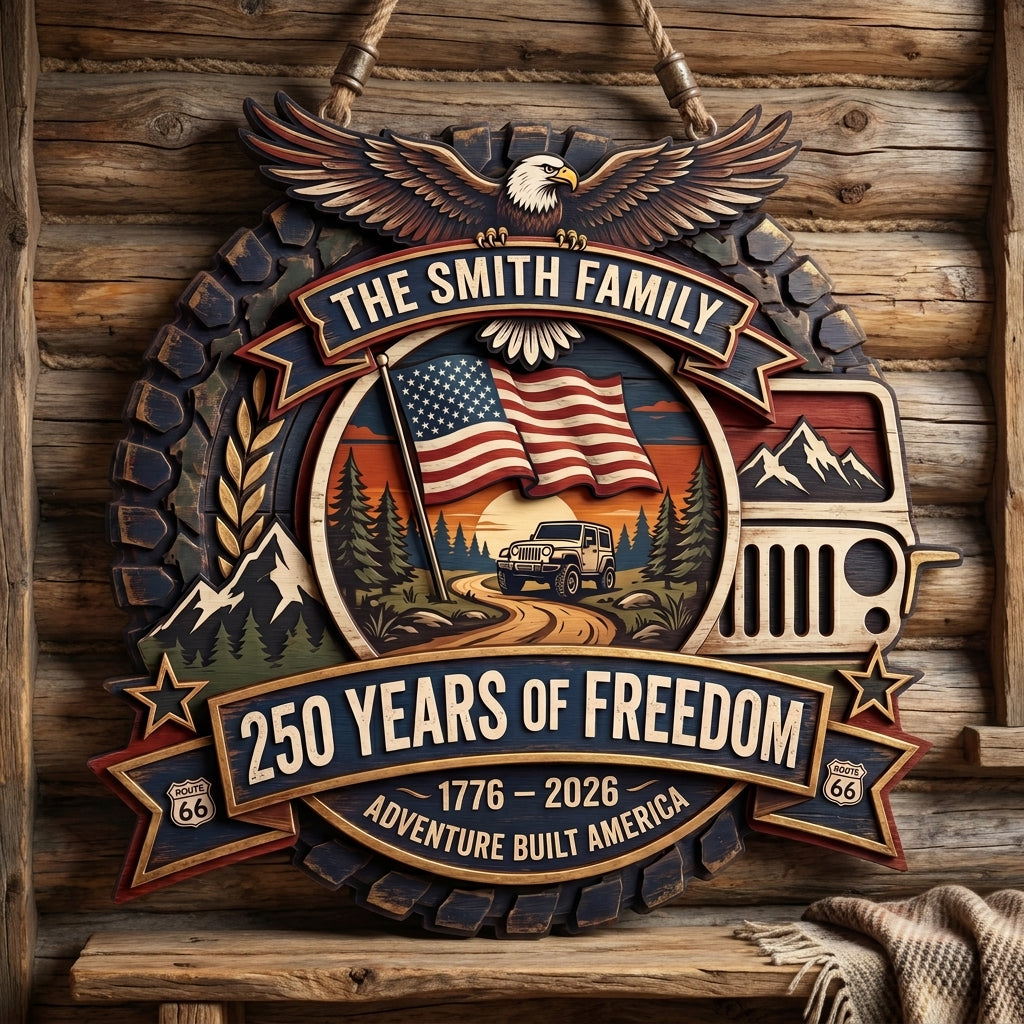Adventure Built America Personalized Custom Door Sign