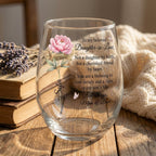 To My Beloved Daughter-in-Law Personalized 15OZ Clear Wine Glass