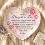 To My Daughter-in-Law Ceramic Ring Dish-Heart