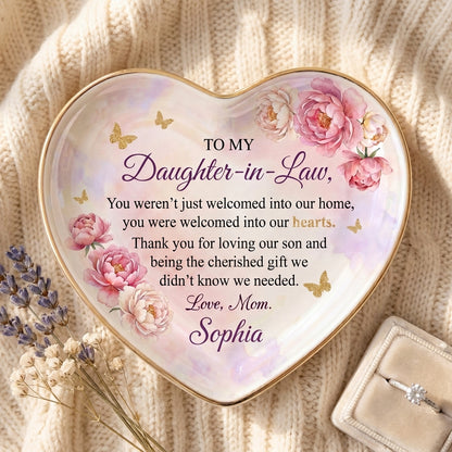 To My Daughter-in-Law Ceramic Ring Dish-Heart