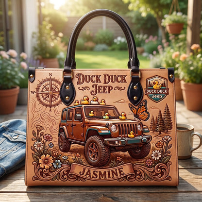 Duck Duck Jeep Personalized Leather Bag + FREE Wallet